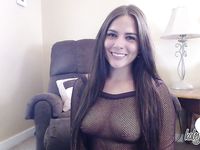 Kaley Kade in Mesh Top