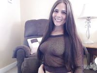 Kaley Kade in Mesh Top