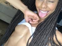 Dirty ebony Kira Noir exposes her amazing ass and slim figure in a solo - Photo #1