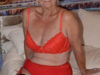Blonde granny Sparkle stands bare naked after modelling lingerie - Photo #1
