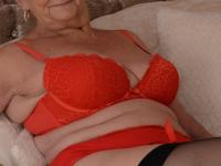 Blonde granny Sparkle stands bare naked after modelling lingerie - Photo #3