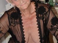 Blonde granny Sparkle stands bare naked after modelling lingerie - Photo #15