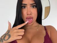 Brunette amateur wets her lips while taking selfies of her big boobs - Photo #2