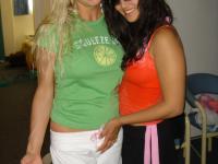 Blonde amateur Naughty Allie engages in lesbian play during a boat party - Photo #1