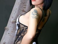 Alluring Asian chick Mintra spreads her pussy lips wide open in stockings - Photo #2