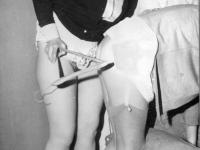 Vintage MILF pornstars enjoying hot lesbian kissing and pussy licking - Photo #4