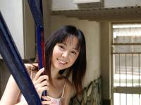 Sweet Japanese teen Yui Hasumi wears a smile while showing her hairy bush - Photo #1