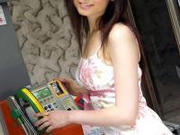 Sweet Japanese teen Yui Hasumi wears a smile while showing her hairy bush - Photo #4