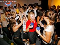 Seductive gals are into cock sucking contest at the drunk party - Photo #3