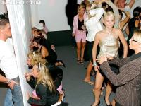 Seductive gals are into cock sucking contest at the drunk party - Photo #11
