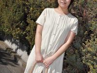 Chubby asian MILF Masae Shimatani undressing and playing with herself - Photo #1