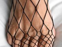 Old woman with short hair and floppy tits dons a strapon in fishnet pantyhose - Photo #13