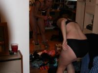 Amateur girlfriends Alex K & Nikita pose together in their sexy lingerie - Photo #1