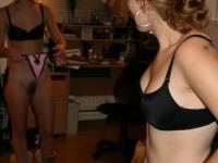 Amateur girlfriends Alex K & Nikita pose together in their sexy lingerie - Photo #2