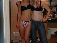 Amateur girlfriends Alex K & Nikita pose together in their sexy lingerie - Photo #4