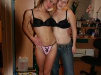 Amateur girlfriends Alex K & Nikita pose together in their sexy lingerie - Photo #5