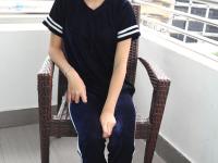 Attractive Asian Sprite strips and shows her big tits & pussy at a casting - Photo #1