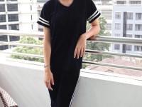 Attractive Asian Sprite strips and shows her big tits & pussy at a casting - Photo #3