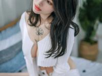 Raven-haired Asian doll shows her firm booty & grabs her big tits in a solo - Photo #9