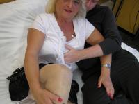 Big boobed granny Henrietta gets her fat pussy fingered and dicked by a stud - Photo #1