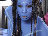 Cosplay beauty Misty Stone takes cock in nothing but blue body paint - Photo #2