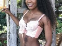 Beautiful black babe Demi Sutra gets fucked by a white stud in rope bondage - Photo #20