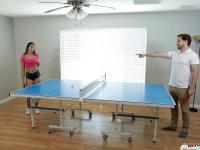 Latina girl Angelica Cruz plays table tennis during sex with her stepbrother - Photo #6