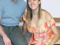 Adorable amateur Natalie lets out her big tits and takes an old guy's cock - Photo #1