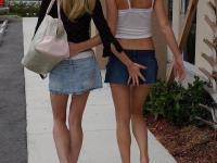 Lewd mature lady picks up a slutty teen and has some lesbian fun in the car - Photo #4