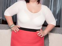 Hot fatty MILF Lucy Lenor peels to reveal her massive big tits & BBW booty - Photo #1