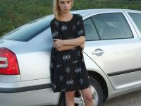 Blonde teen Amy Shangela gets her twat fingered after stripping on a car - Photo #1