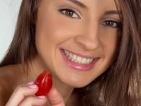 Breathtaking teen Melena Maria unveils her tanned body and rubs her moist cunt - Photo #20