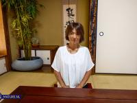 Asian granny Asami Fujiwara strips and facesits a guy on the floor - Photo #2