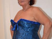 Overweight granny Phillipas Ladies undoes her bustier during solo action - Photo #4