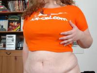 MILF fatty Estelle strips naked to show her round body & her big natural tits - Photo #18