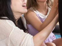 Japanese teenagers jerk off their stepfather with their clothes on - Photo #8