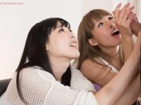 Japanese teenagers jerk off their stepfather with their clothes on - Photo #9