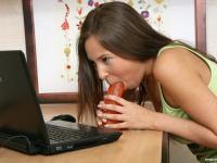 Young lesbians Anne and Tiffany T shove toys in each others asshole - Photo #2