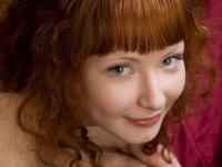 Curly-haired ginger Rochelle A strips naked & showcases her furry snatch - Photo #14