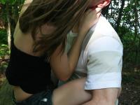Petite babe Lil Candy enjoys hardcore outdoor sex with a senior - Photo #1