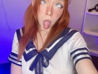 Redheaded OnlyFans teen Olash Peachy posing in her kinky compilation - Photo #14