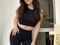 Brunette teen with an ass to die for models non nude during solo action - Photo #1