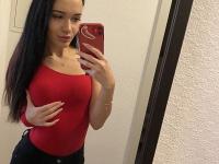 Dark-haired amateur Sasha Sparrow takes selfies of her big booty as she strips - Photo #2