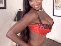 Busty black lady toys with her filthy asshole and pink vagina at the same time - Photo #6