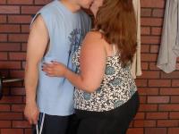 Obese granny Cyn undresses after workout session to suck dick instead - Photo #3