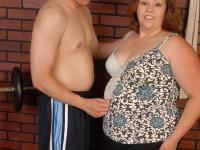 Obese granny Cyn undresses after workout session to suck dick instead - Photo #4
