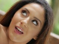 Petite Liv Revamped deepthroats a dick and gets analized in the garden - Photo #10