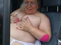 Fat older UK lady Lexie Cummings sports a butt plug while showing her snatch - Photo #7