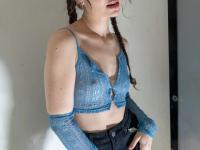 Liz Jordan wears her glasses while taking part in a blowbang at an adult store - Photo #7