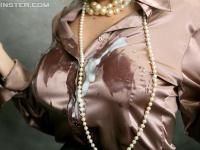 Clothed woman gets undressed as she starts getting doused in sperm - Photo #5